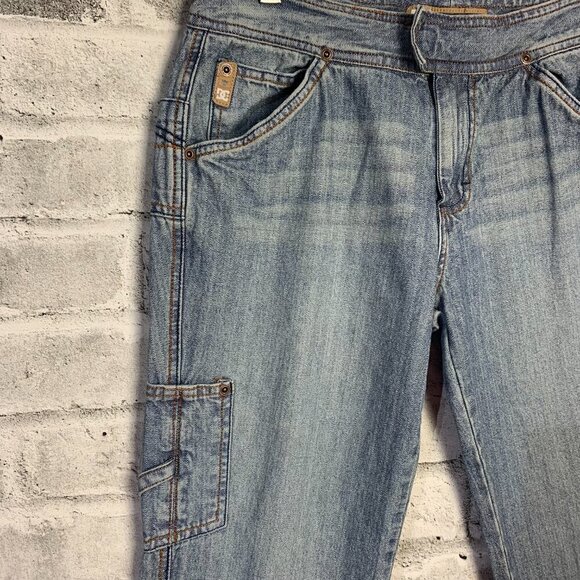 Vintage Y2K DC Shoes Cargo Denim Mid Low Rise Bootcut Jeans - Picture 3 of 16